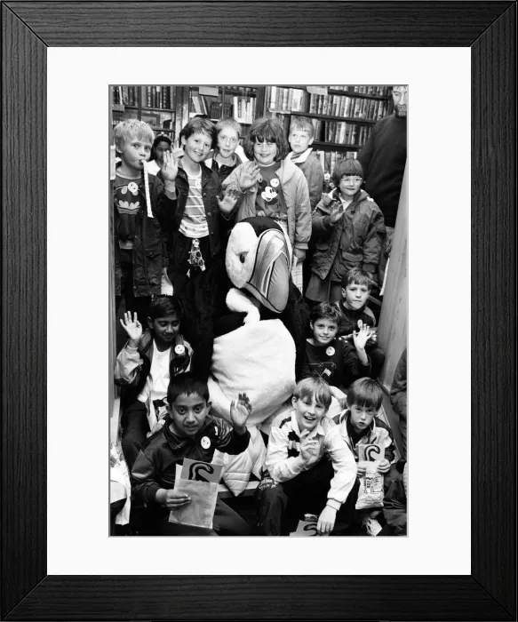 Framed Print : Captain beaky... the more-than-life-sized puffin swooped into the Children