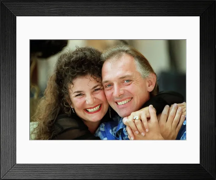 Framed Print : Comedian Rik Mayall and his wife Barbara. 12th September 1998 Framed Print : Comedian Rik Mayall and his wife Barbara. 12th September 1998