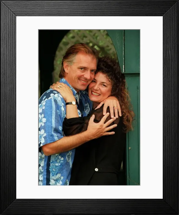 Framed Print : Comedian Rik Mayall and his wife Barbara. 12th September 1998