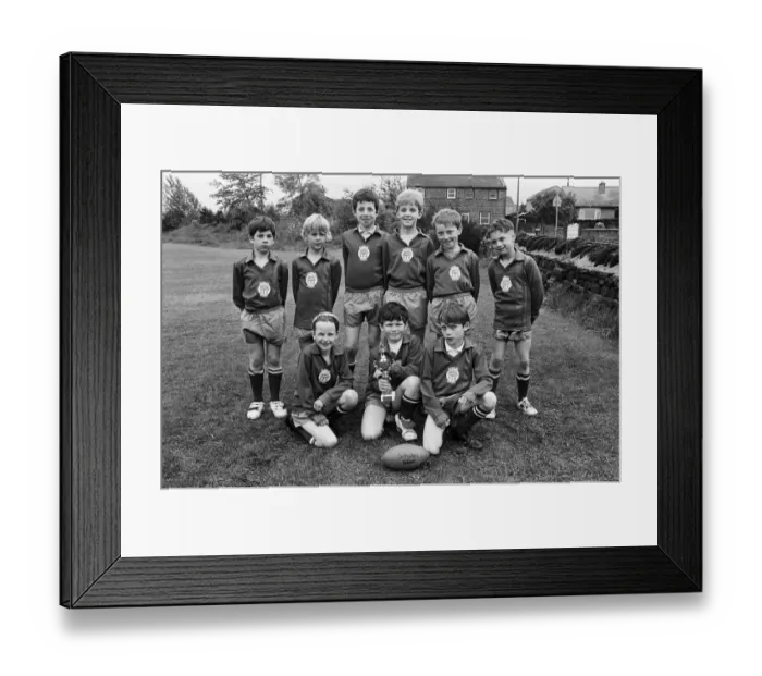 Framed Print : We are the champions... Scholes Junior and Infants School under-nine rugby team won Framed Print : We are the champions... Scholes Junior and Infants School under-nine rugby team won