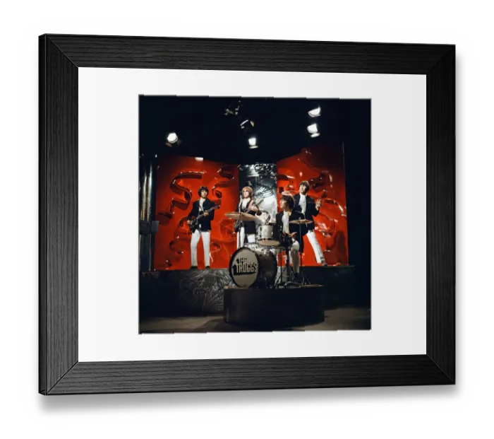 Framed Print : British rock group The Troggs appearing on the BBC television programme Top Of The Pops
