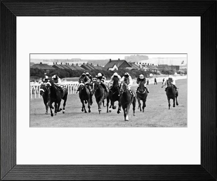 Framed Print : Redcar Racecourse is a thoroughbred horse racing venue located in Redcar, North Yorkshire