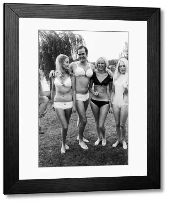 Framed Print : Filming on the new series of the BBC comedy programme Monty Python