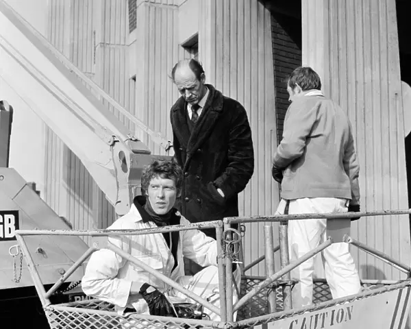 Actor Michael Crawford pictured during filming at Station House