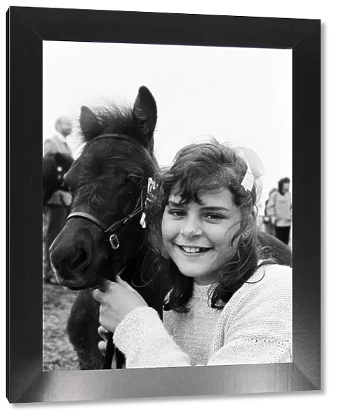 Honley Show. Winning style... 11-year-old Rachel Gardener with Dana, the Shetland pony