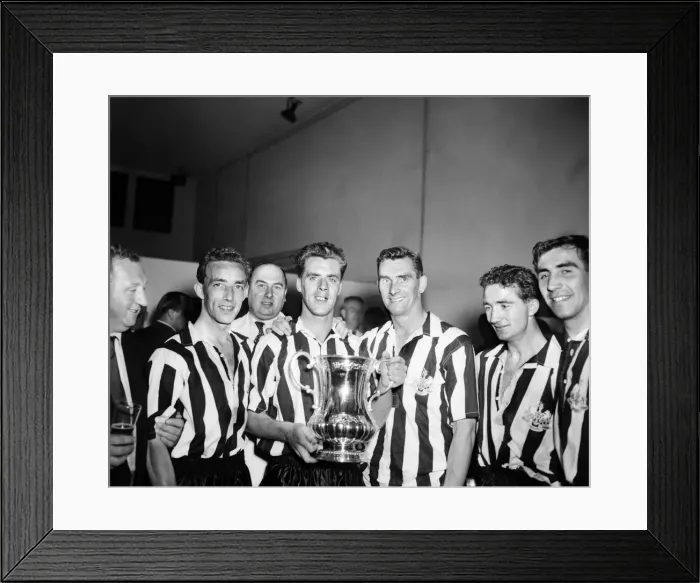 Framed Print : The 1955 FA Cup Final was contested by Newcastle United and Manchester City at Wembley Framed Print : The 1955 FA Cup Final was contested by Newcastle United and Manchester City at Wembley