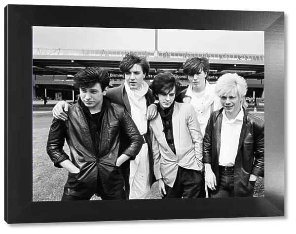 Duran Duran, music group, pictured outside the NEC, Birmingham, 7th May 1981