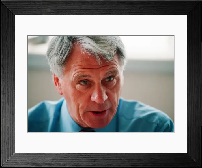 Framed Print : Bobby Robson, FC Porto Manager, 1994 to 1996, is interviewed by Metro Radio, Newcastle Framed Print : Bobby Robson, FC Porto Manager, 1994 to 1996, is interviewed by Metro Radio, Newcastle