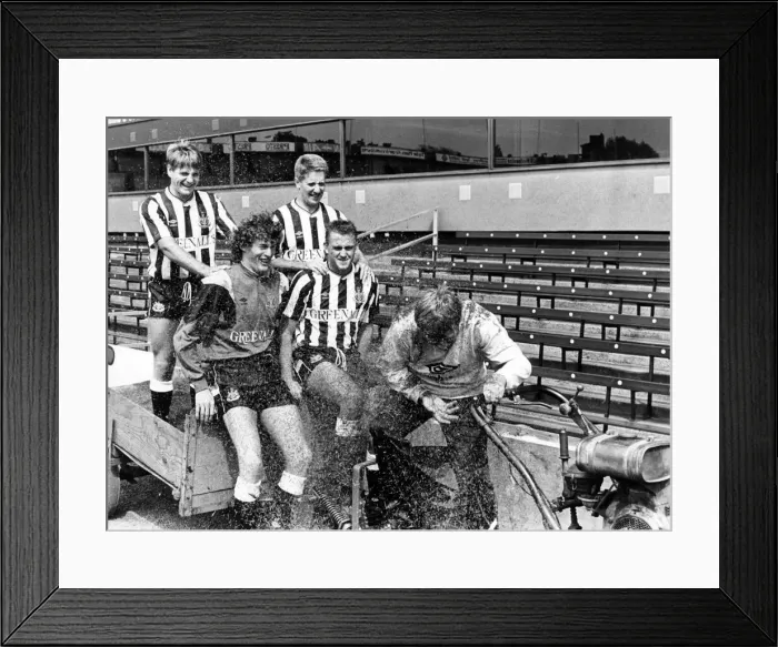Framed Print : Newcastle United 1988, Pre Season, new signings, (left to right top Framed Print : Newcastle United 1988, Pre Season, new signings, (left to right top