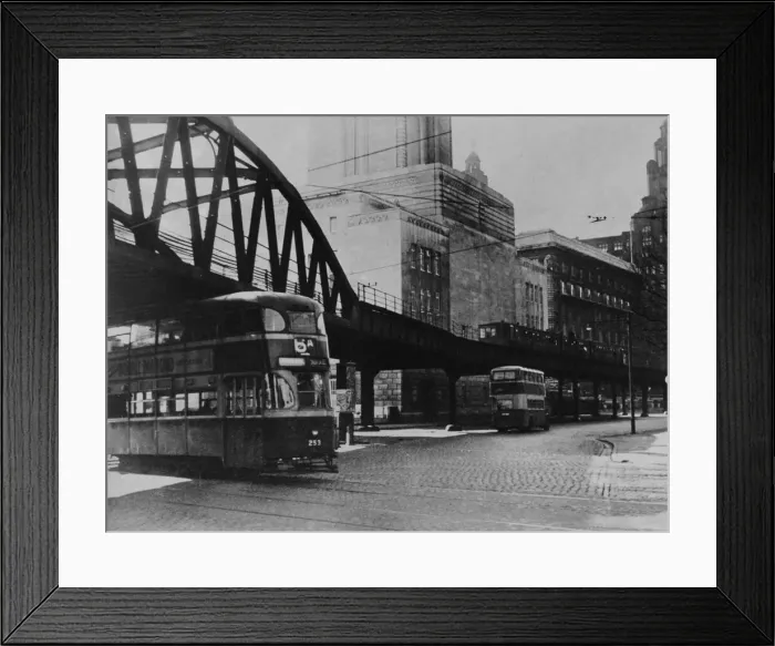 Framed Print : Liverpool overhead railway, 30th December 1956 Framed Print : Liverpool overhead railway, 30th December 1956
