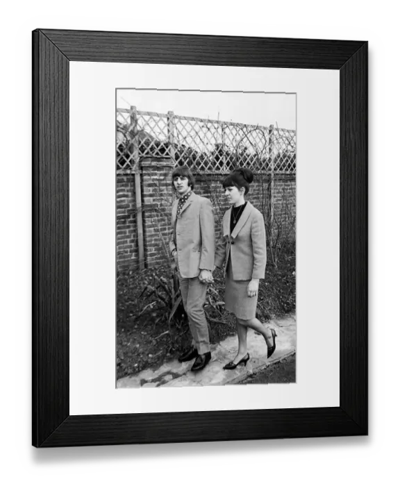 Framed Print : Ringo Starr 12th February 1965 and Wife Maureen Starr At their Home Mirrorpix