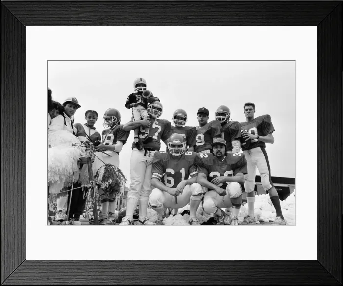 Framed Print : Toxteth Carnival, Liverpool, 9th July 1986. The Mersey Centurion American Football Team Framed Print : Toxteth Carnival, Liverpool, 9th July 1986. The Mersey Centurion American Football Team