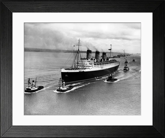 Framed Print : RMS Queen Mary, ocean liner that sailed primarily in the North Atlantic Ocean from 1936 Framed Print : RMS Queen Mary, ocean liner that sailed primarily in the North Atlantic Ocean from 1936