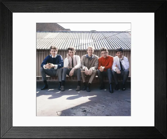 Framed Print : Manchester pop group The Hollies left to right: Graham Nash, Allan Clarke, Bobby Elliott