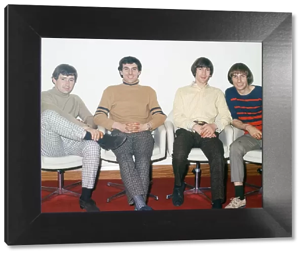 British rock group The Troggs pose before appearing on the BBC television programme Top