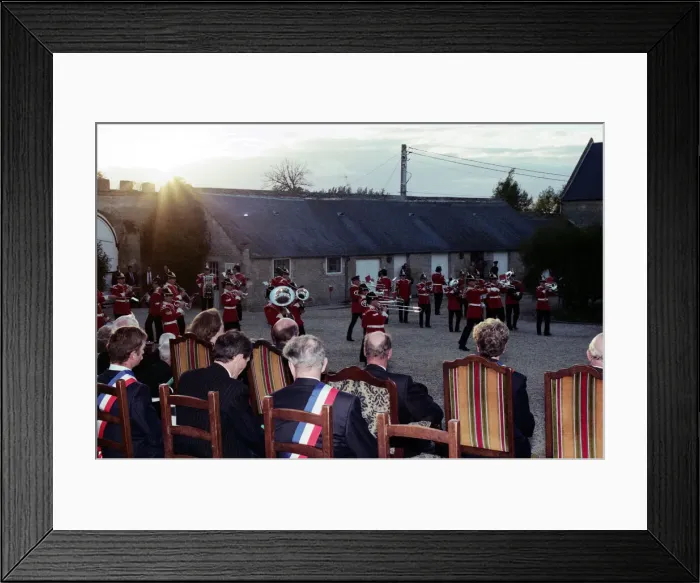 Framed Print : The unveiling of a new memorial to commemorate the Green Howards role in the Second World