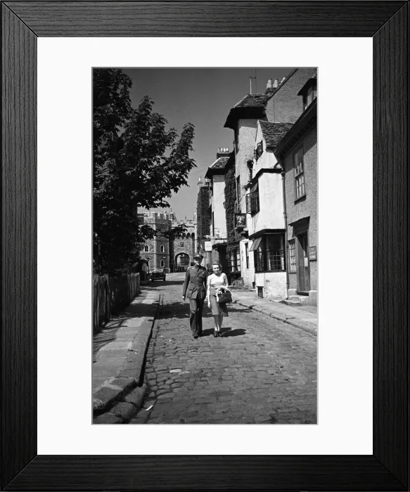 Framed Print : Church Street in Windsor, Berkshire. Circa 1944 Framed Print : Church Street in Windsor, Berkshire. Circa 1944