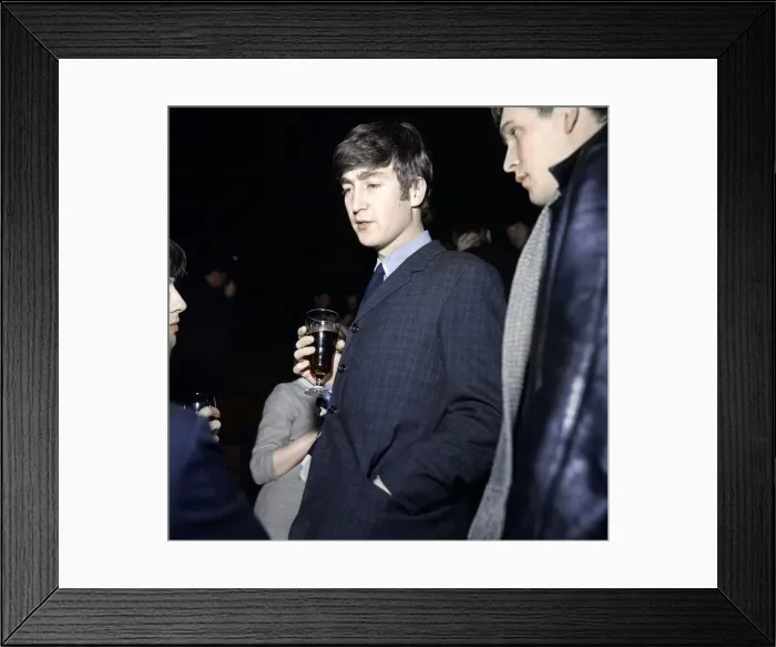 Framed Print : John Lennon, singer of British pop group The Beatles, pictured at Huddesfield
