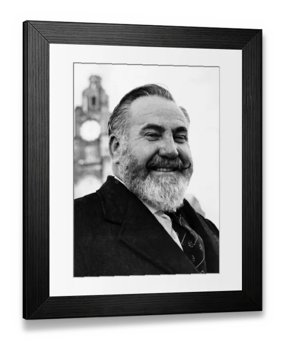Framed Print : Commodore William E Warwick CBE RD RNR who was the first Master of the QE2 before he
