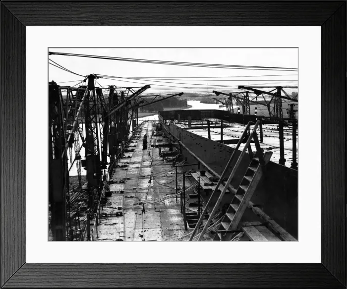 Framed Print : Boat deck of the Cunard White Star ocean liner Queen Mary, 26th September 1934 Framed Print : Boat deck of the Cunard White Star ocean liner Queen Mary, 26th September 1934