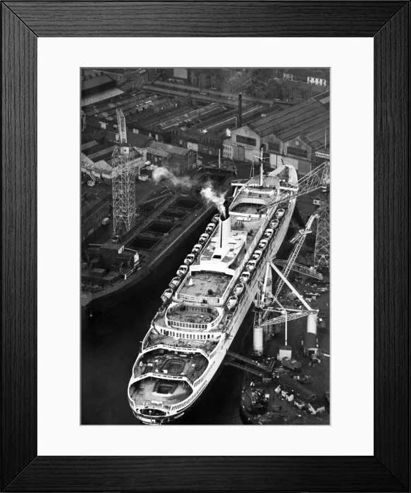 Framed Print : Queen Elizabeth 2, ocean liner, built for the Cunard Line which was operated by Cunard as Framed Print : Queen Elizabeth 2, ocean liner, built for the Cunard Line which was operated by Cunard as