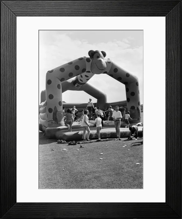 Framed Print : 1500 children enjoy a Fun Day at Sefton Park, Liverpool, 19th August 1992