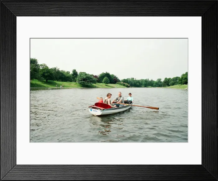 Framed Print : Rowing Boats for Hire return to Sefton Park, Liverpool, 13th June 1993 Framed Print : Rowing Boats for Hire return to Sefton Park, Liverpool, 13th June 1993