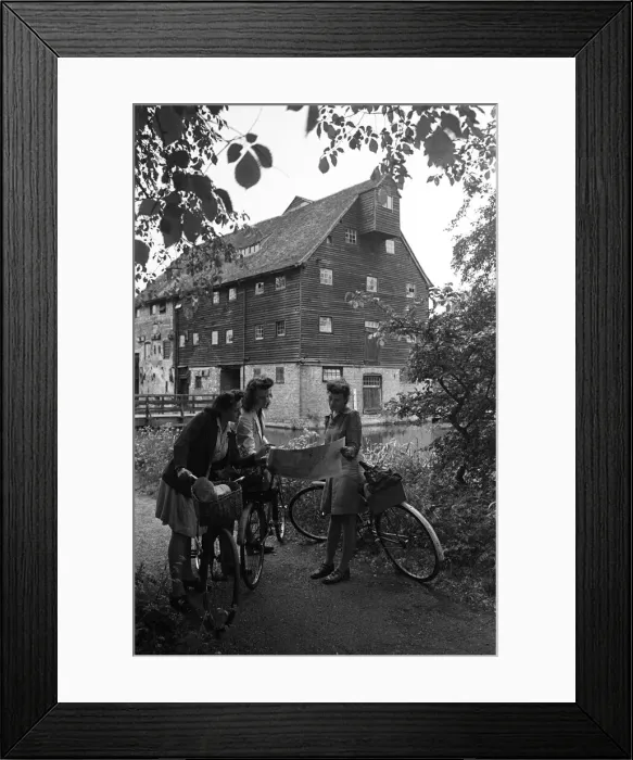 Framed Print : Members of the Youth Hostel Association at Houghton Mill in Houghton, Cambridgeshire Framed Print : Members of the Youth Hostel Association at Houghton Mill in Houghton, Cambridgeshire