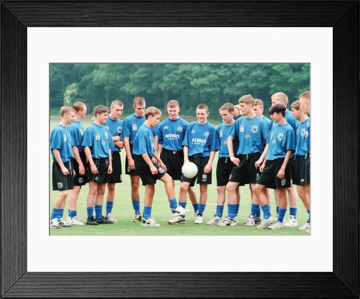 Framed Print : Newcastle United 1994, Pre Season Training, at the clubs training HQ near Durham