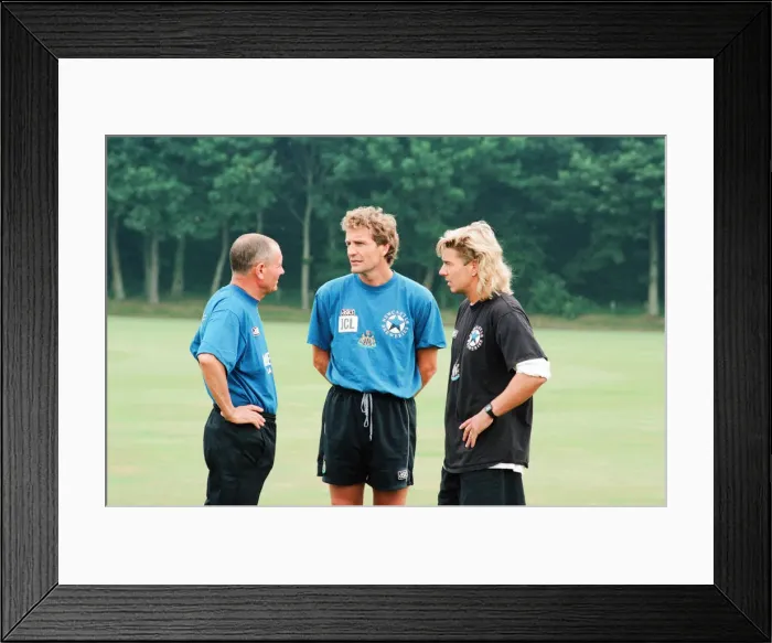 Framed Print : Newcastle United 1994, Pre Season Training, at the clubs training HQ near Durham Framed Print : Newcastle United 1994, Pre Season Training, at the clubs training HQ near Durham