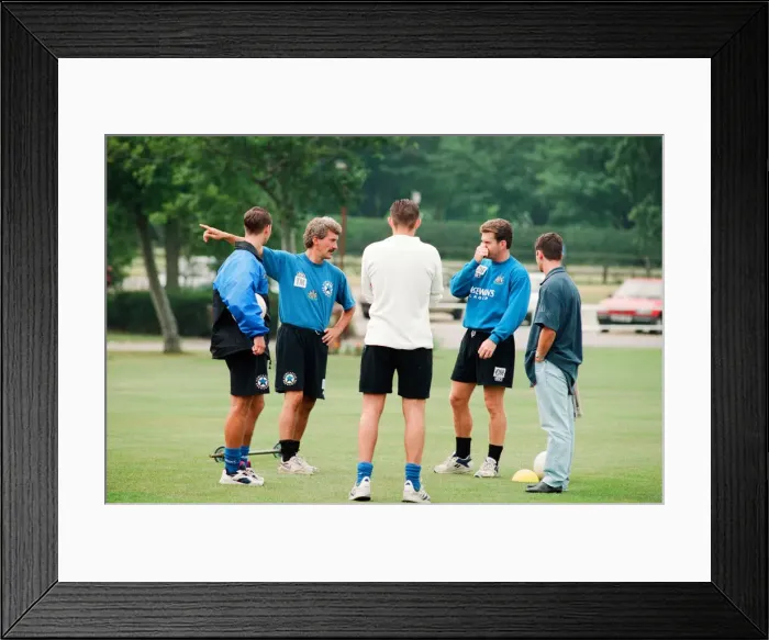 Framed Print : Newcastle United 1994, Pre Season Training, at the clubs training HQ near Durham Framed Print : Newcastle United 1994, Pre Season Training, at the clubs training HQ near Durham