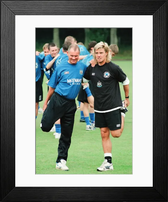 Framed Print : Newcastle United 1994, Pre Season Training, at the clubs training HQ near Durham