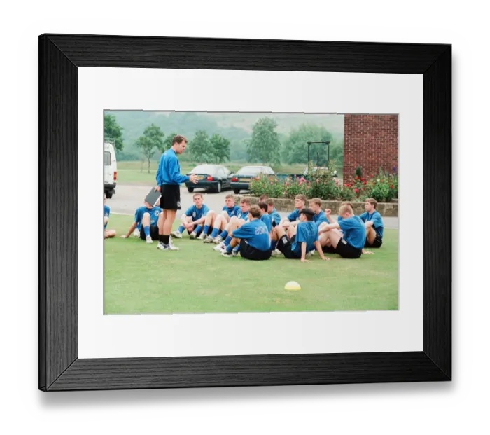 Framed Print : Newcastle United 1994, Pre Season Training, at the clubs training HQ near Durham
