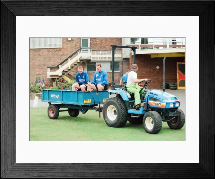 Framed Print : Newcastle United 1994, Pre Season Training, at the clubs training HQ near Durham