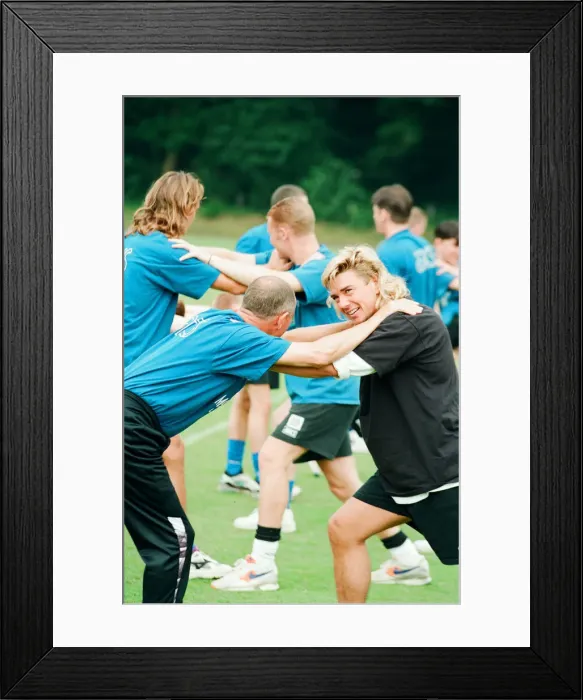 Framed Print : Newcastle United 1994, Pre Season Training, at the clubs training HQ near Durham Framed Print : Newcastle United 1994, Pre Season Training, at the clubs training HQ near Durham