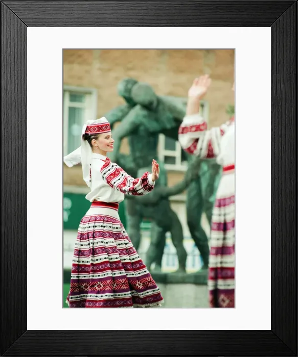 Framed Print : Billingham Folklore Festival 1994, Dancers at the International Folklore Festival of Framed Print : Billingham Folklore Festival 1994, Dancers at the International Folklore Festival of