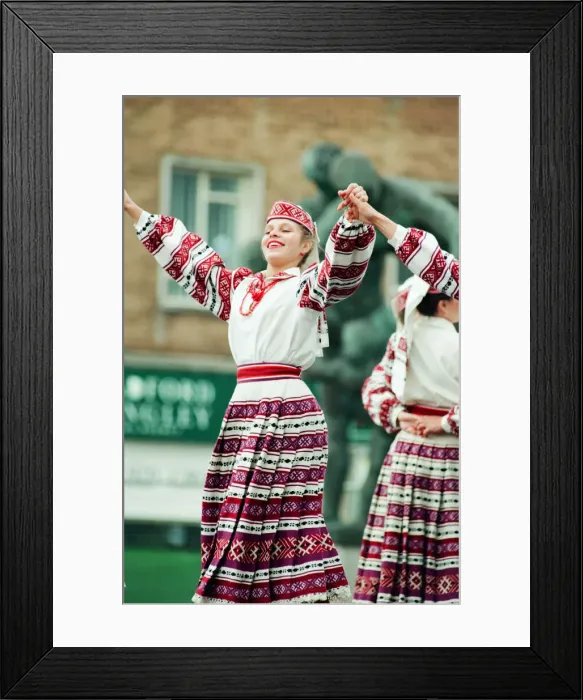 Framed Print : Billingham Folklore Festival 1994, Dancers at the International Folklore Festival of Framed Print : Billingham Folklore Festival 1994, Dancers at the International Folklore Festival of