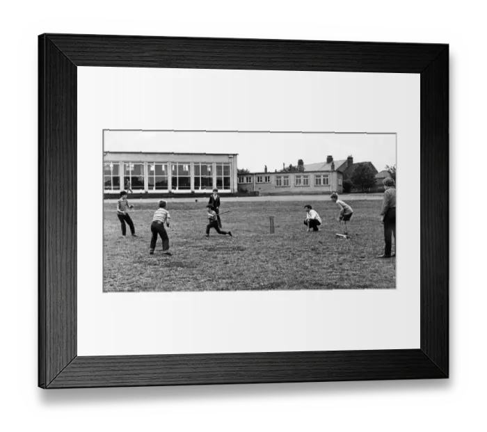 Framed Print : Kids playing a game of cricket at Ravenswood Junior School Ravenswood Road Framed Print : Kids playing a game of cricket at Ravenswood Junior School Ravenswood Road