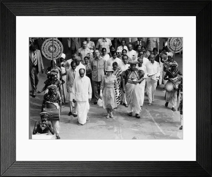 Framed Print : The Queens Royal vist to Sri Lanka 21st-25th October 1981 Framed Print : The Queens Royal vist to Sri Lanka 21st-25th October 1981