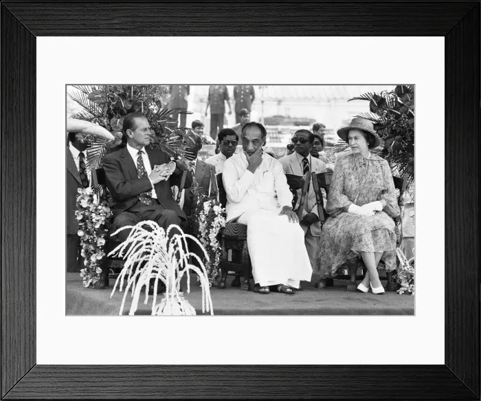 Framed Print : The Queens Royal vist to Sri Lanka 21st-25th October 1981 Framed Print : The Queens Royal vist to Sri Lanka 21st-25th October 1981