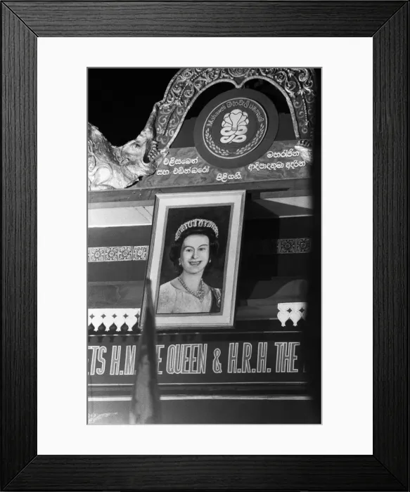 Framed Print : The Queens Royal vist to Sri Lanka 21st-25th October 1981 Framed Print : The Queens Royal vist to Sri Lanka 21st-25th October 1981