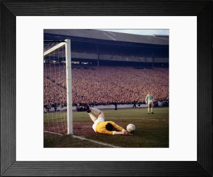 Framed Print : Scottish Cup Final Replay 1963 Rangers versus Celtic Celtic goalkeeper Frank Framed Print : Scottish Cup Final Replay 1963 Rangers versus Celtic Celtic goalkeeper Frank