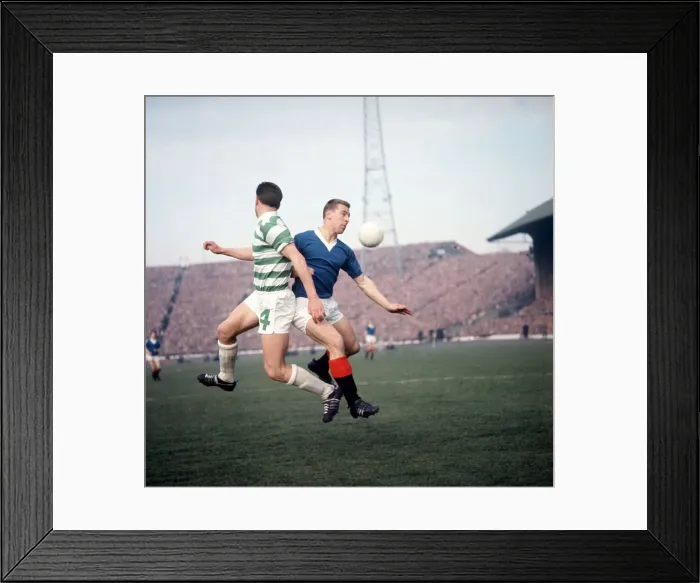 Framed Print : Celtic Rangers Scottish Cup final replay 1963 Rangers Jimmy Millar and Celtic