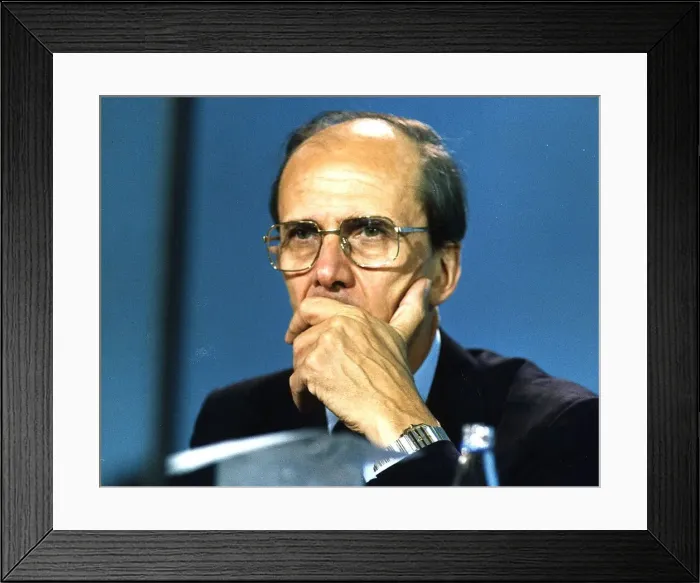 Framed Print : Norman Tebbit Conservative MP At Conservative Press Conference Dbase
