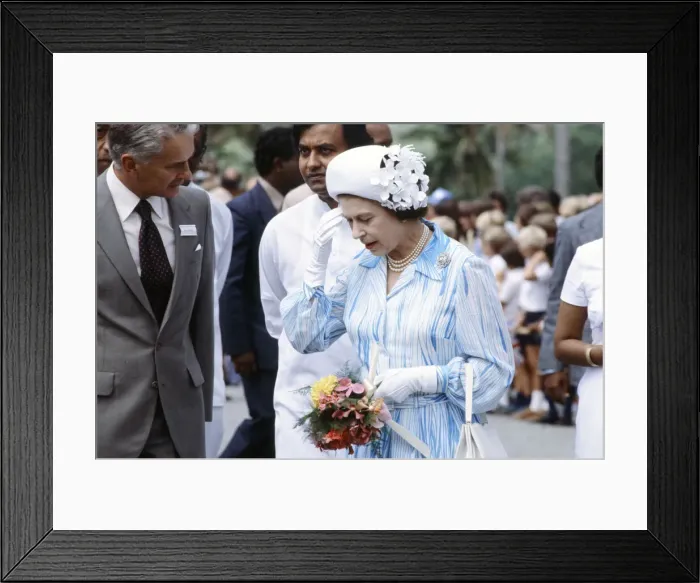 Framed Print : Royal Visit of Queen Elizabeth II and Prince Philip, Duke of Edinburgh to Sri Lanka