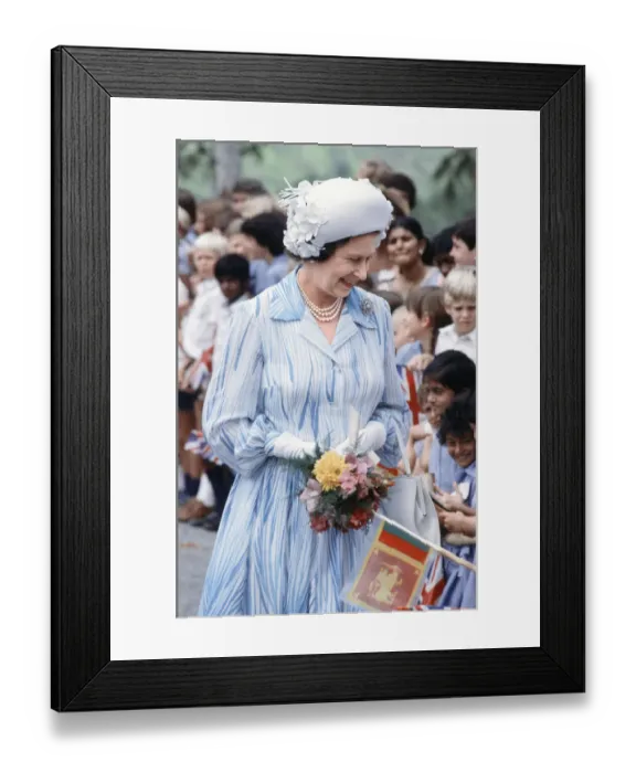 Framed Print : Royal Visit of Queen Elizabeth II and Prince Philip, Duke of Edinburgh to Sri Lanka