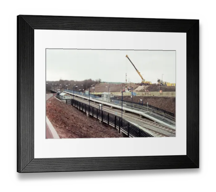 Framed Print : The new Yarm Railway Halt, which opens next month, nears completion on the Worsall Road Framed Print : The new Yarm Railway Halt, which opens next month, nears completion on the Worsall Road