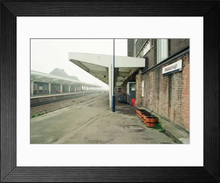 Framed Print : Middlesbrough Railway Station. 13th October 1994. Platform Framed Print : Middlesbrough Railway Station. 13th October 1994. Platform