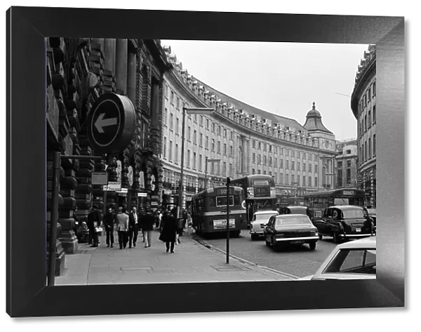 Regent Street, Central London. Circa 1971