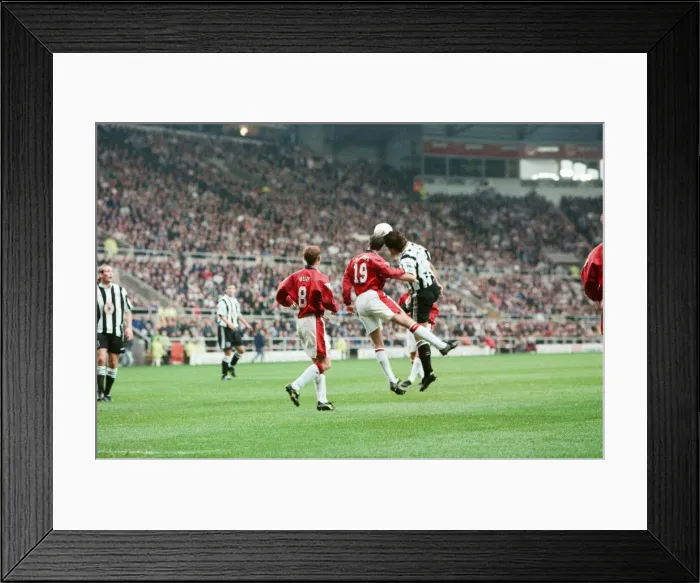 Framed Print : Newcastle United v Manchester United. Final Score 5-0 to Newcastle United Framed Print : Newcastle United v Manchester United. Final Score 5-0 to Newcastle United